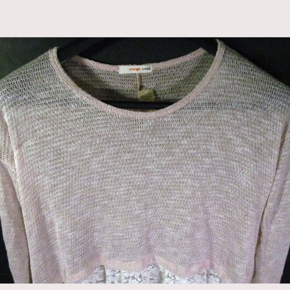 Orange Creek Shirt Size S See-through 3/4 Sleeves - Picture 2 of 5